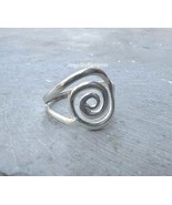 925 Sterling Silver Spiral Ring | Handmade Minimalist Jewelry | Swirl Ri... - €85,44 EUR
