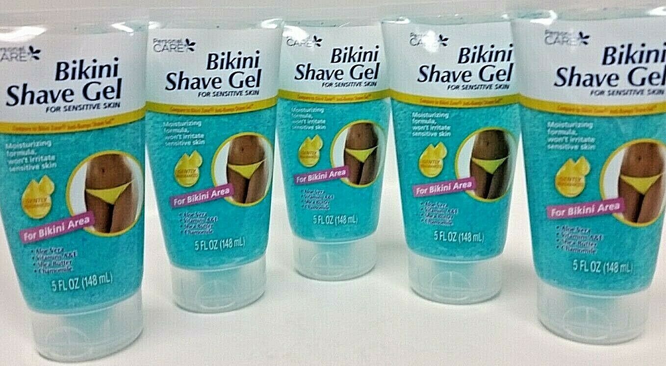 (5) Bikini Shave Gel, Sensitive Skin w/ Vitamin A&E Aloe Moisturizing 5