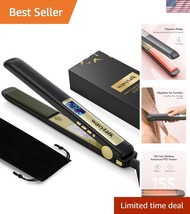 Dual Voltage Titanium Flat Iron - 1 Inch Hair Straightener for Frizz-Fre... - $45.00
