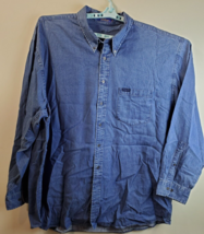 Pendleton Button Up Shirt Mens Size 2XL Blue Denim Lyocell Long Sleeve Collared - £24.21 GBP