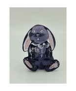 Fenton Art Glass Amethyst Purple Bunny Hand Painted Floral Flowers Signed - $1,594.63 MXN