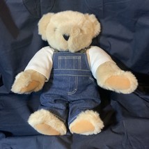 The Vermont Teddy Bear Company Jointed Bear with Overalls - £13.89 GBP