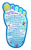 NEW Footprints Story for Children Wall Hanging Plaque Baptism Gift Nursery Décor - £21.11 GBP