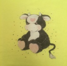 Kid’s T Shirt Cute Cow Calf Youth Child&#39;s Children&#39;s XS Yellow NWOT NEW - £7.56 GBP