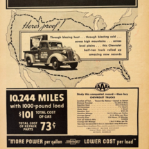 1937 Chevrolet Trucks Travel Records Advertisement Automobilia AAA Chevy... - $24.99