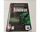 Tom Clancy’s Rainbow Six N64 Instruction Booklet Manual ONLY - $9.89