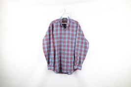 Vintage 90s Chaps Ralph Lauren Mens Large Faded Collared Button Shirt Plaid - £30.15 GBP