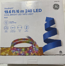 GE StayBright 240-Light 19.6-ft Multicolor Integrated LED Christmas Tape... - £31.53 GBP