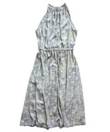 Target Prologue Ivory Yellow Gray Floral Halter Dress Small Cottage Girl... - $549.96 MXN