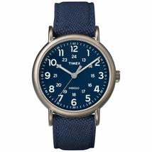 Timex Men&#39;s TWF3C8450 Weekender 40 Blue/Titanium Two-Piece Leather/Fabric Strap  - £148.69 GBP