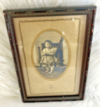 Vintage Photo in Wood Picture Frame 11"x7.5" in Great Condition - $24.00
