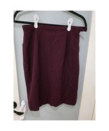 Valerie Stevens Skirt 10 Burgundy Wool Blend Pencil Career Classic Zip - $297.60 MXN