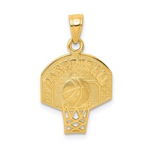 10K Gold Basketball Charm Pendant Jewelry 23mm x 16mm - £45.61 GBP