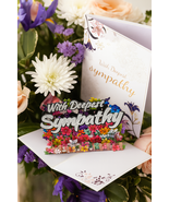 With deepest sympathy pop-up cards 15cm x 20cm UK sales only - $10.00