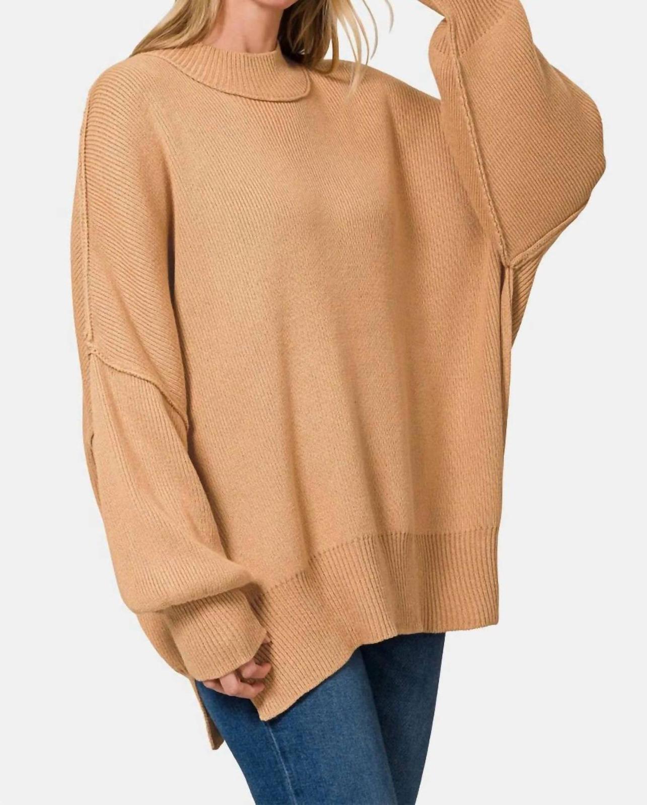 Zenana Side Sit Oversize Sweater Size S/M - $43.56