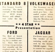 1954 Acland Tabor Ford Jaguar Car Dealership Advertisement Automobilia E... - €17,25 EUR