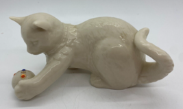 Lenox China Jewels Cat Playing With Ball Figure - $11.31