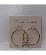 Mia Fiore 18KT GOLD PLATED STERLING SILVER Hoop Earrings 1.5" NEW MADE I... - €75,69 EUR Mia Fiore 18KT GOLD PLATED STERLING SILVER Hoop Earrings 1.5" NEW MADE I... - €75,69 EUR