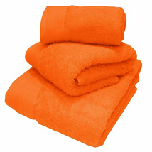 Egyptian Combed Cotton Towels Thick Super Soft Absorbent Fuchsia Tangerine - £5.58 GBP
