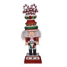Kurt Adler 16-inch Hollywood Nutcrackers Candy Cane Hat with Drum Nutcra... - $98.98
