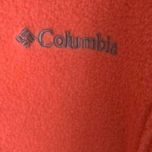 Columbia Ladies Long Sleeve Zip Front Hand Pockets Fleece Jacket Coral Euc L - £38.56 GBP