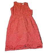 J Crew Dress Pink Womens Size 10 Lace Mini Knee Length Layered Sleeveles... - £18.80 GBP