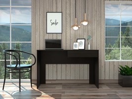 Black Wengue 1-Drawer Computer Desk | Modern Home Office Desk - $167.99