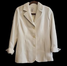 Chicos 0 (4-6) Winter White Ecru Blazer Jacket Lined NEW with Tags - £33.61 GBP