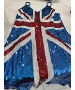 New Halloween Costume Charles British Sequi  Dress Only Dress Package Me... - $533.78 MXN