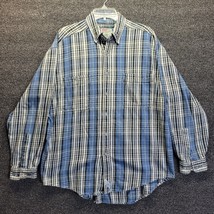 VTG 90s Levi’s Denim Long Sleeve Button Up Shirt Plaid Men’s L Grunge Western - £30.83 GBP