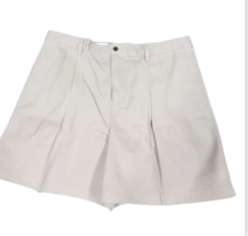 Chaps Chino Mens 40 Shorts Beige Khaki Pleated High Waisted VTG Golf Cas... - $22.75