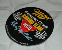 Vintage Nascar Rusty Wallace Race Team MGD Miller Round Sticker - £14.32 GBP