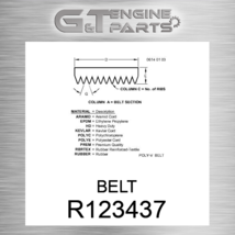 R123437 Belt Fits John Deere (New Oem) - £61.30 GBP