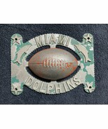 MIAMI DOLPHINS By J.D. WYATT Football License Plate Metal Tag Plaque  - Vintage - $148.48