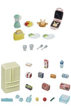 Two Sylvanian Families Sets - Food Theme -  Breakfast and Refrigerator Sets - £22.14 GBP