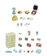 Two Sylvanian Families Sets - Food Theme -  Breakfast and Refrigerator Sets - £21.74 GBP