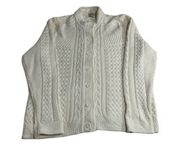 L L Bean Womens Heavy Weight Cotton Fishermen Sweater Size M - £39.10 GBP