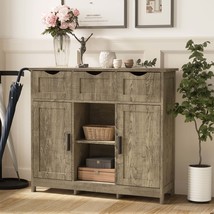 Black Wooden Storage Cabinet: Drawers, Shelves, Accent Furniture - $137.99