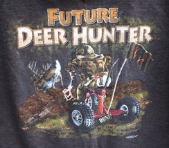 Boys Hunting Theme Future Deer Hunter Graphics Short Sleeve Tee Shirt S Small - £7.83 GBP