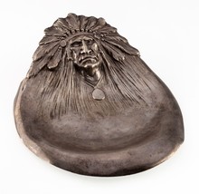 Theodore B Starr Antique Indian Native American Chief Trinket Tray #71 - £1,428.87 GBP