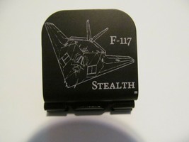F-117 Stealth Fighter Laser Etched Aluminum Hat Clip Brim-it - £9.58 GBP