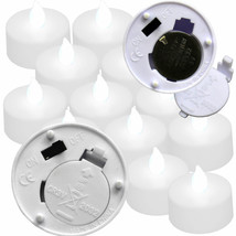 12 COOL WHITE Flickering Votive Battery Operated Tea LIghts Luminary Bags - £13.42 GBP