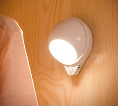 Motion Activated Night Light LED Sensor Wall Stair Bathroom Rechargeable Lamp - £17.14 GBP