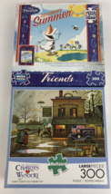 2 x Disney Frozen Friends 300 LRG Piece Puzzle Lot + Charles Wysocki Dre... - £15.97 GBP