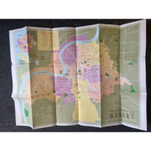 Colored Map of Shanghai Proper China Map Municipality 20 x 29&quot; Vintage 1... - $14.00