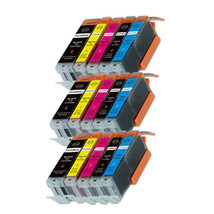 15 New Ink Set W/ Smart Chip For 250 251 Xl Mg5420 Mg5520 Mg5620 Mg6420 ... - £25.27 GBP