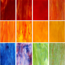 12 Sheets Variety Stained Glass Sheets Pack, 4 X 6 Inch Mosaic Glass Til... - $1,103.63 MXN