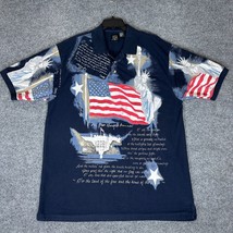 Cotton Traders Polo Shirt Mens 2XL Navy USA Flag Short Sleeve Patriotic ... - £12.55 GBP