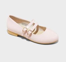 Kids Pink Amelia Double Buckle Mary Jane Flats - Cat &amp; Jack Size 3 - $7.95