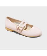 Kids Pink Amelia Double Buckle Mary Jane Flats - Cat &amp; Jack Size 3 - $7.95